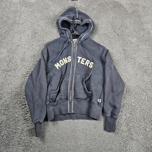 Blue Marlin Monsters Full Zip Hoodie Sweatshirt Mens Size S